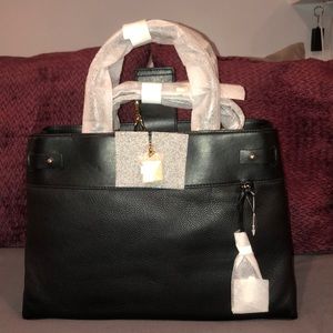 NWT Michael Kors pebbled black leather bag